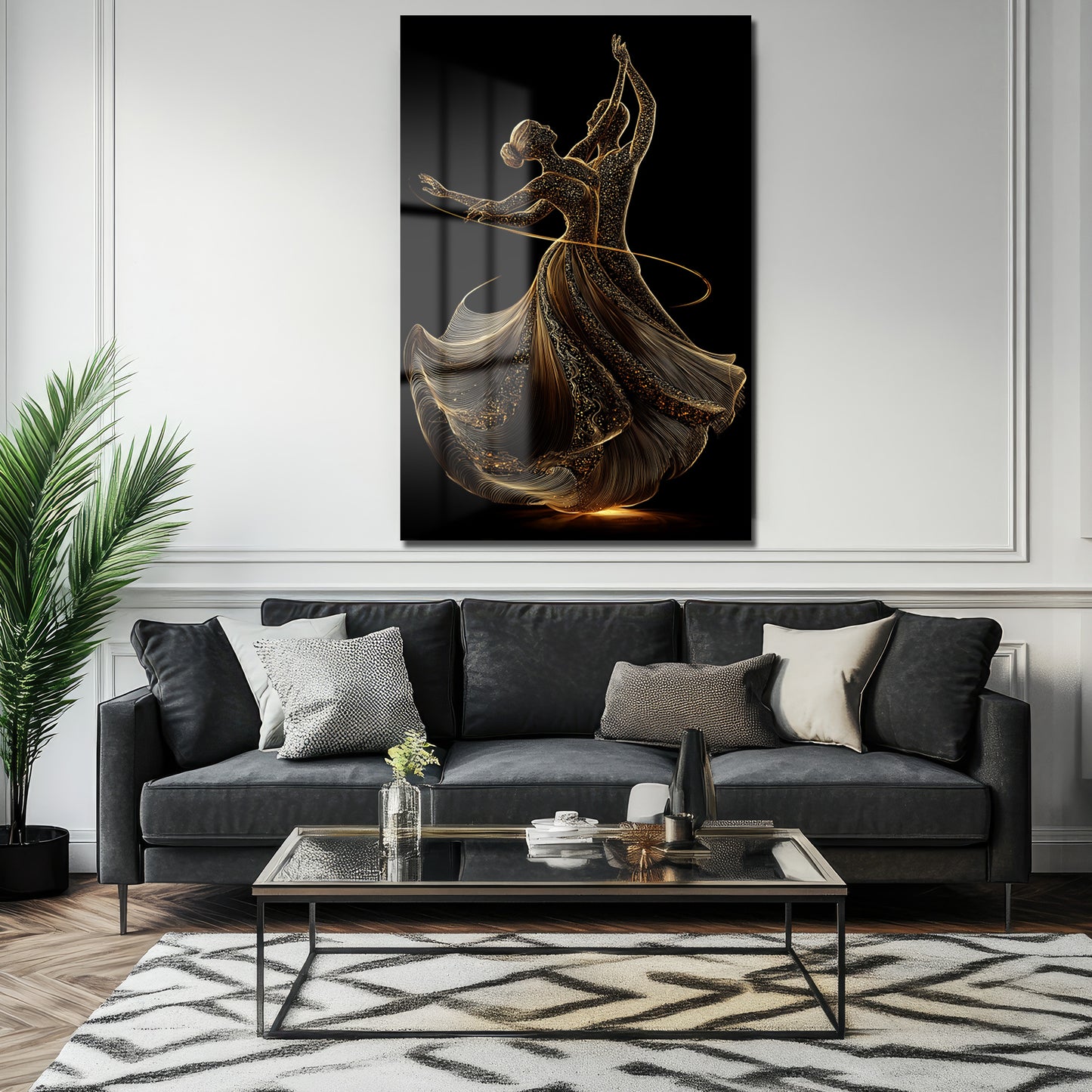 DEKORATİF DİKEY CAM TABLO - TT3337