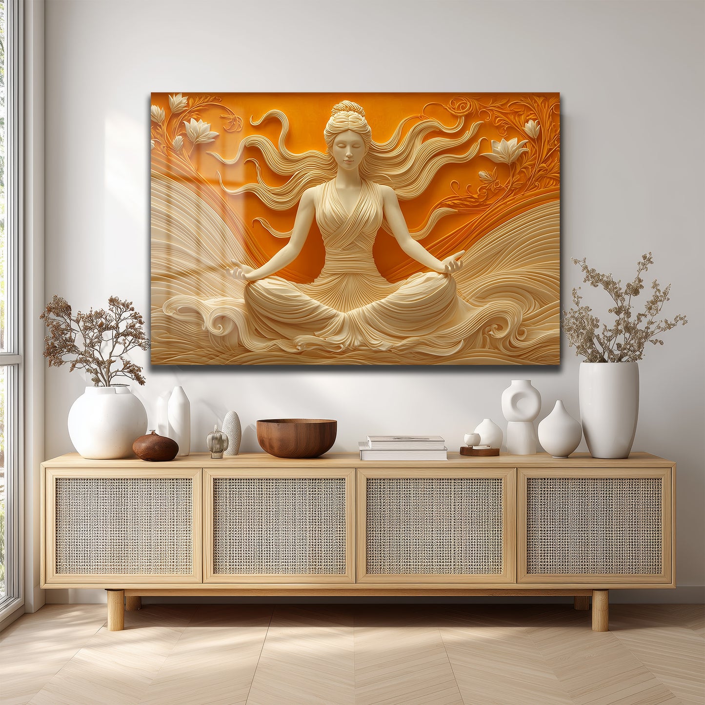 DEKORATİF YATAY CAM TABLO - TT3184