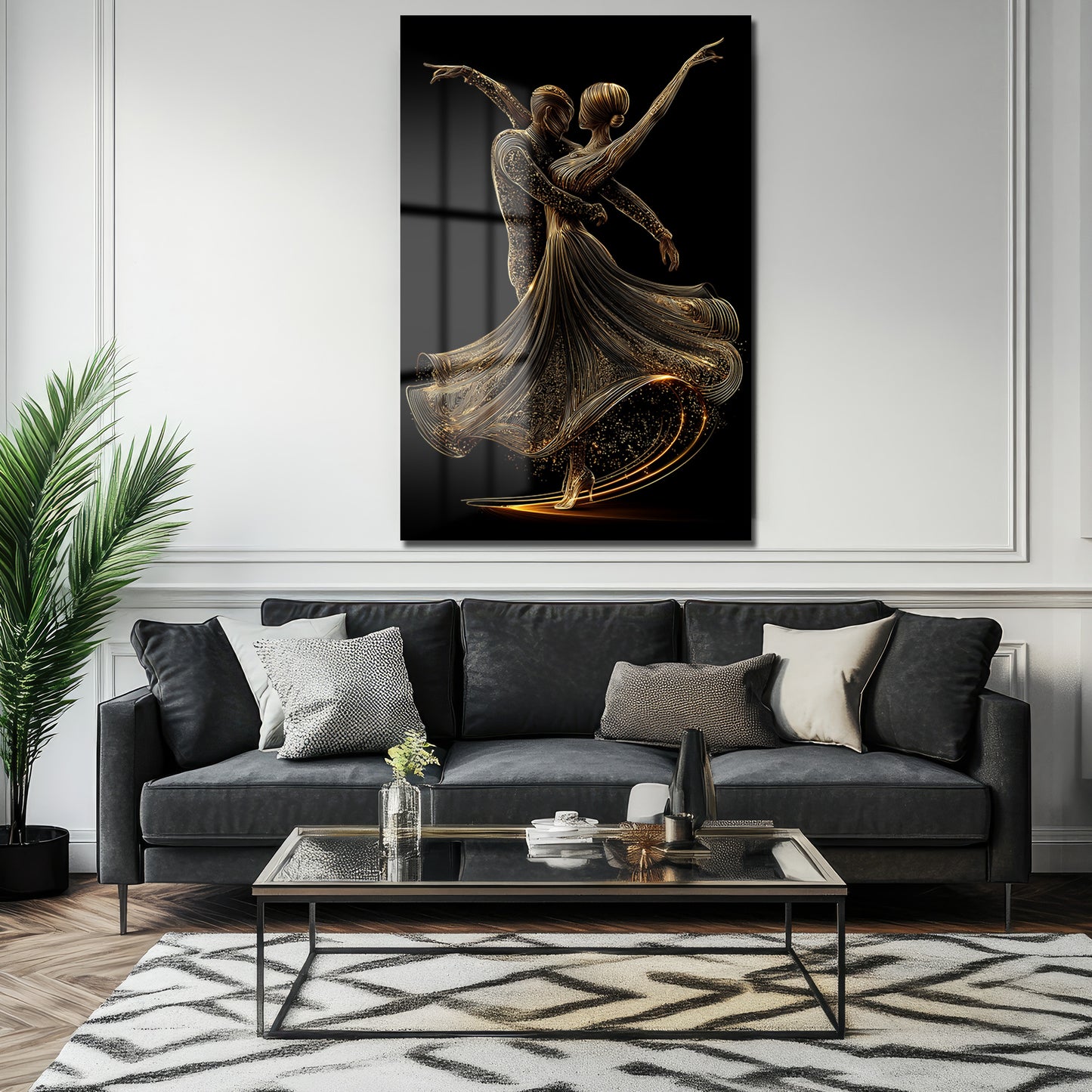 DEKORATİF DİKEY CAM TABLO - TT3340