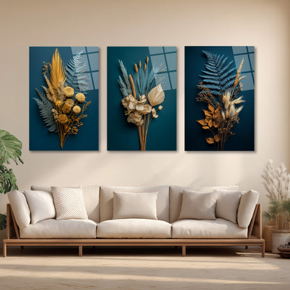 ÜÇLÜ DİKEY CAM TABLO SETİ - TT4160