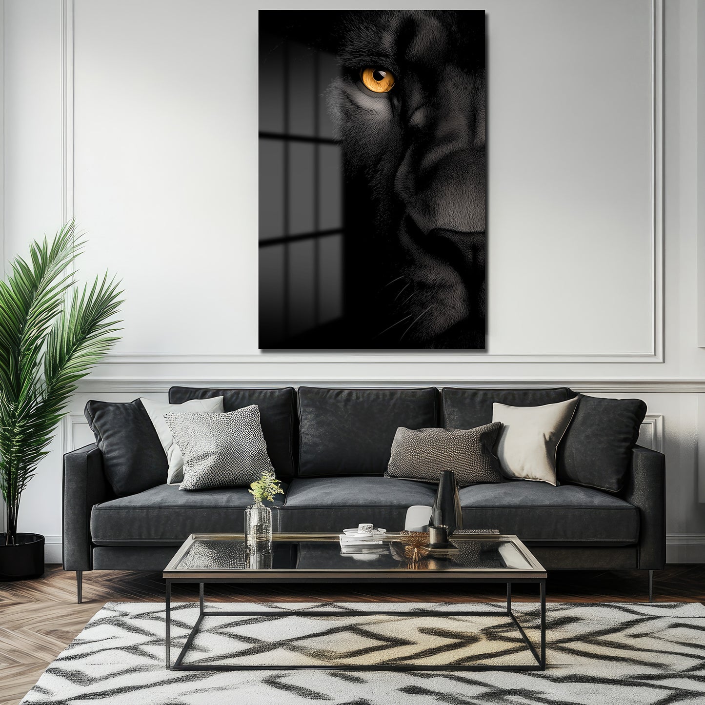 DEKORATİF DİKEY CAM TABLO - TT3341