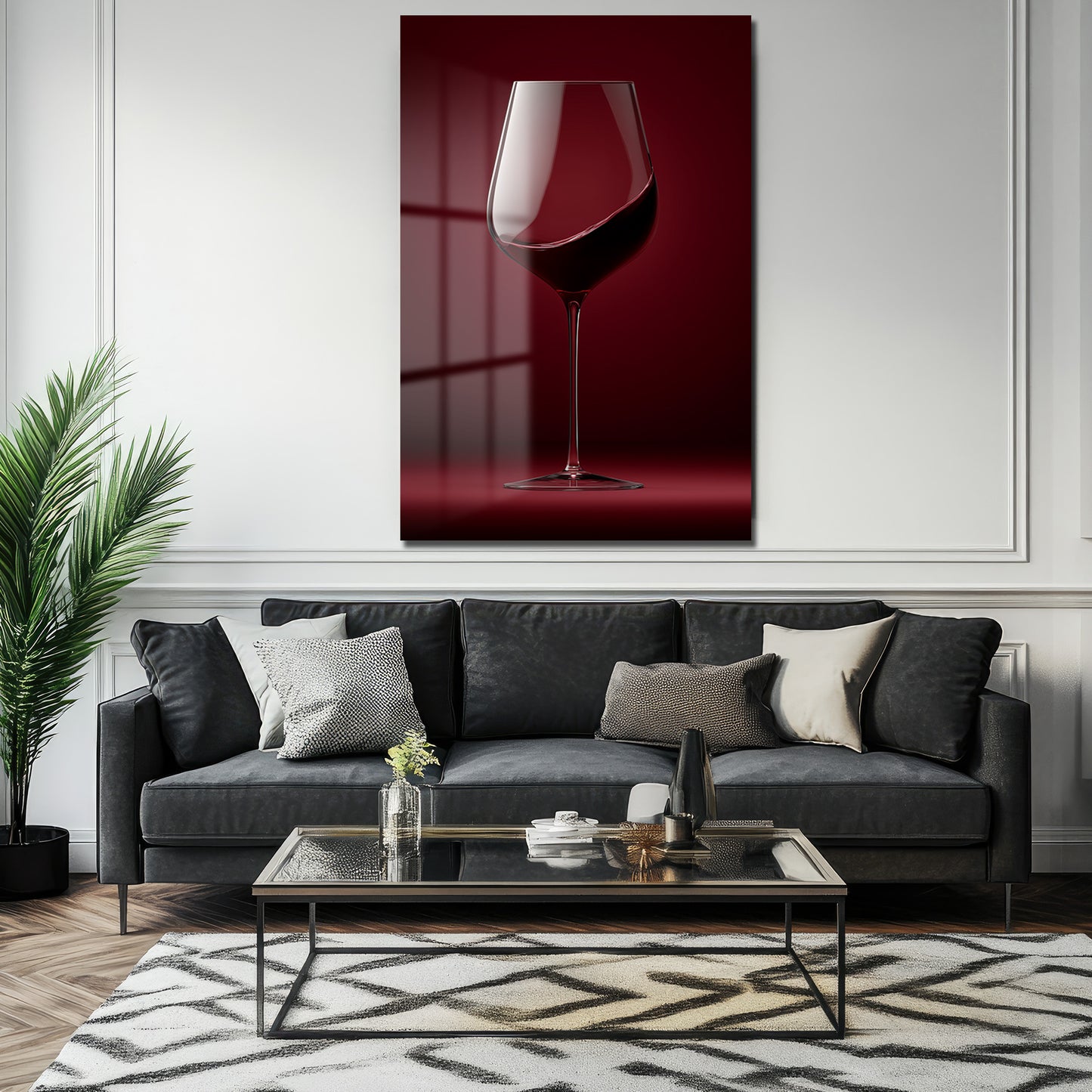 DEKORATİF DİKEY CAM TABLO - TT3343