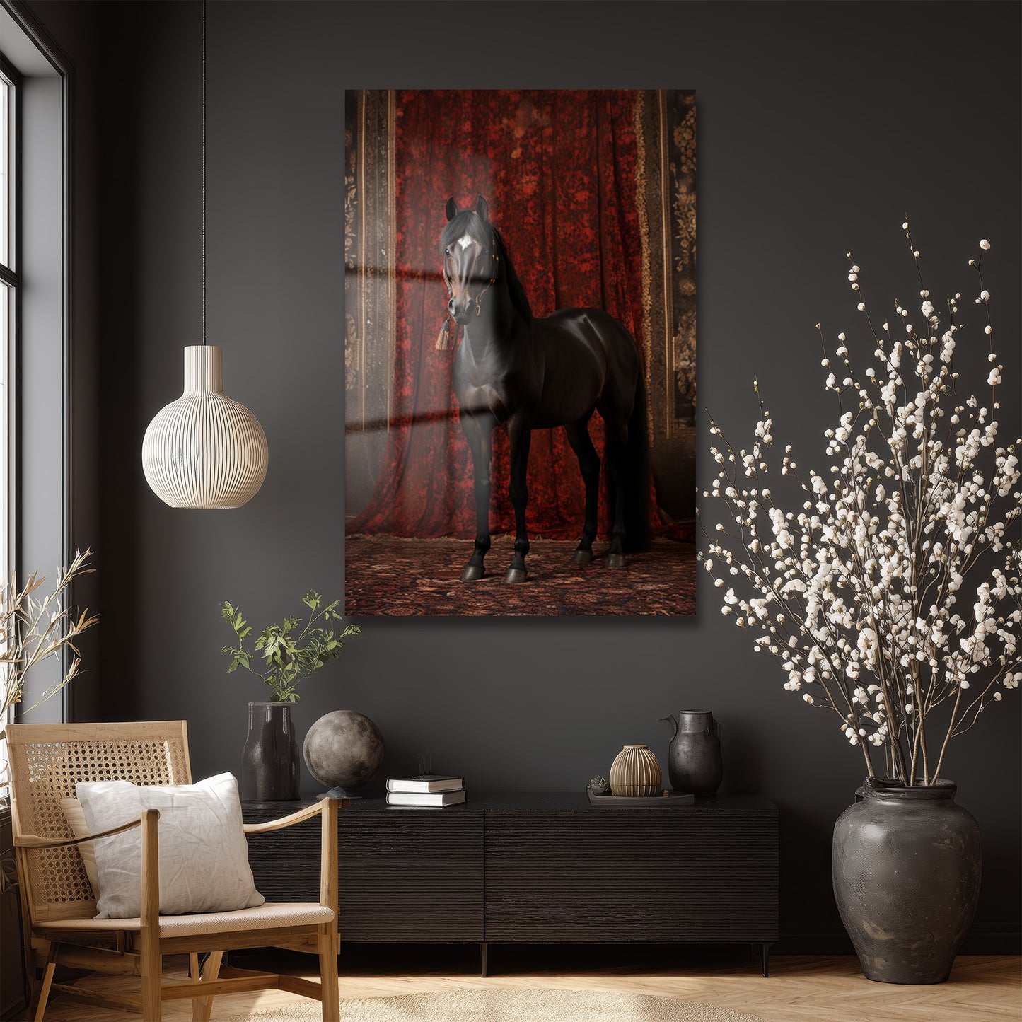 DEKORATİF DİKEY CAM TABLO - TT3382