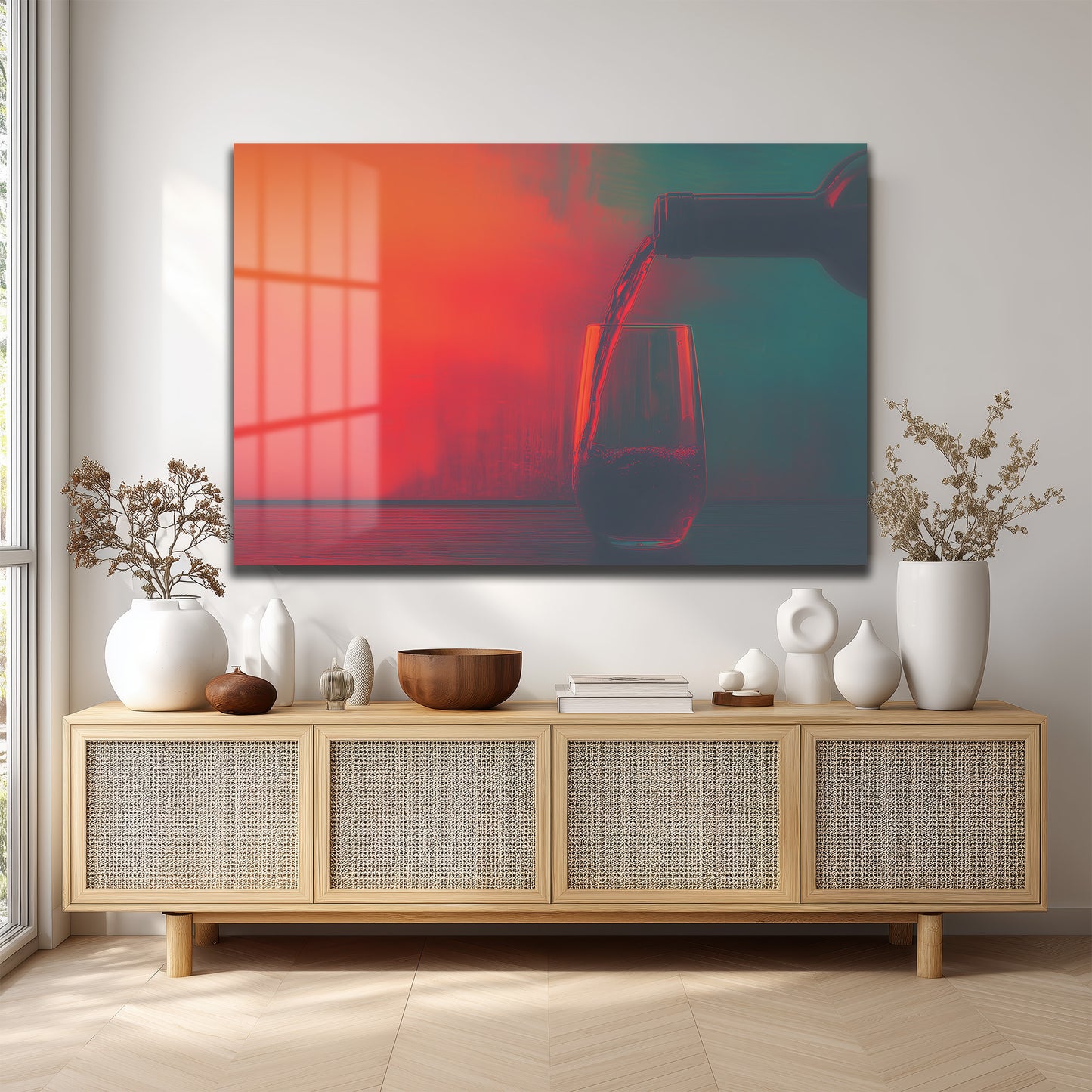 DEKORATİF YATAY CAM TABLO - TT3190