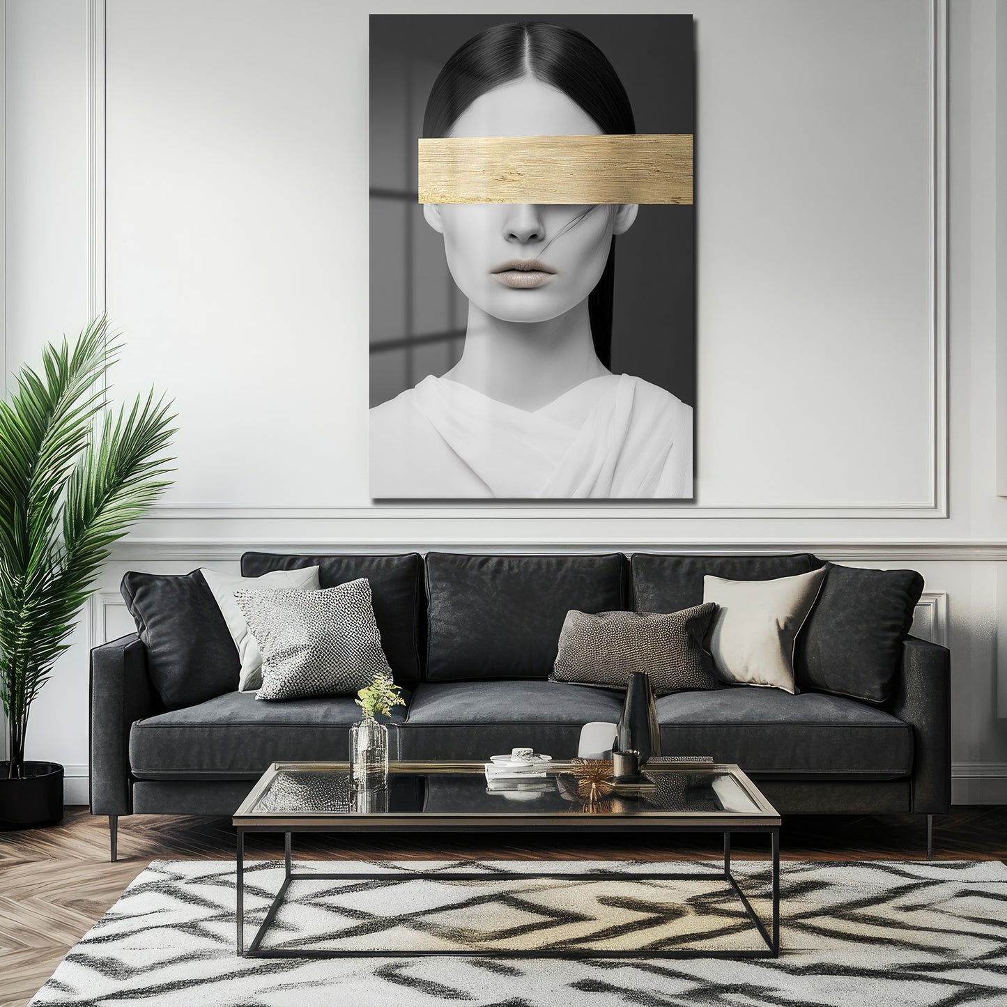 DEKORATİF DİKEY CAM TABLO - TT3357