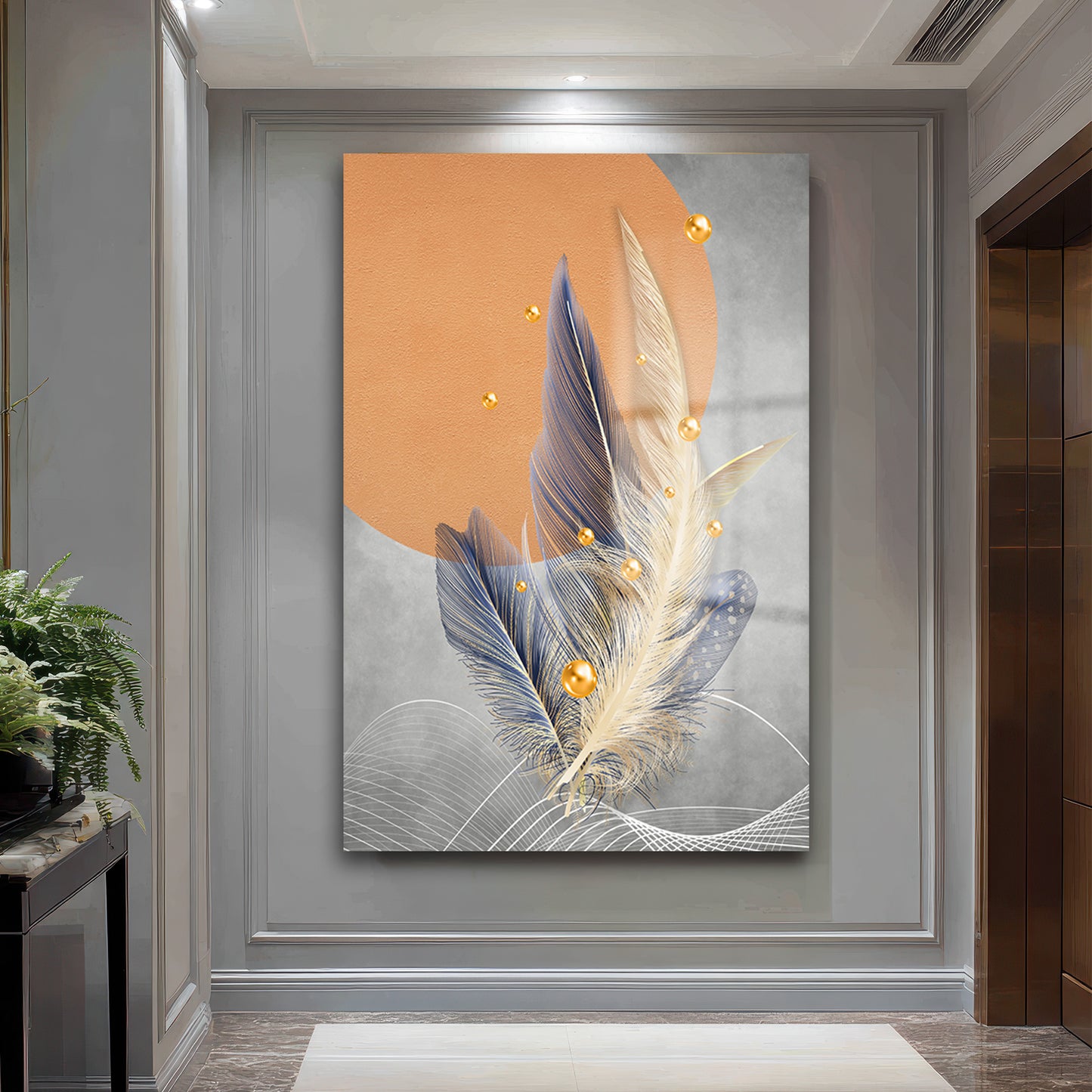 DEKORATİF DİKEY CAM TABLO - TT3499