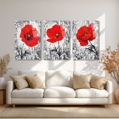 ÜÇLÜ DİKEY CAM TABLO SETİ - TT4079