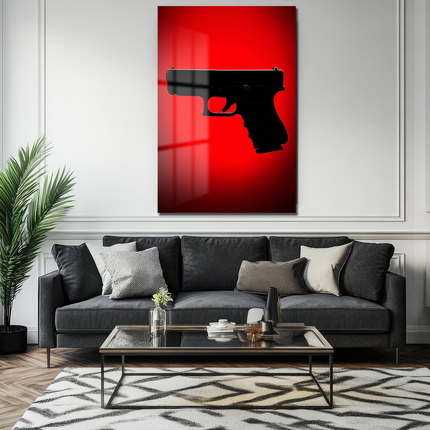 DEKORATİF DİKEY CAM TABLO - TT3351