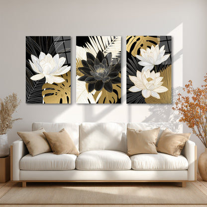 ÜÇLÜ DİKEY CAM TABLO SETİ - TT4082