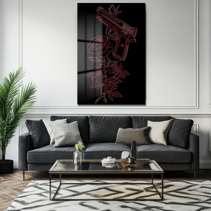 DEKORATİF DİKEY CAM TABLO - TT3352