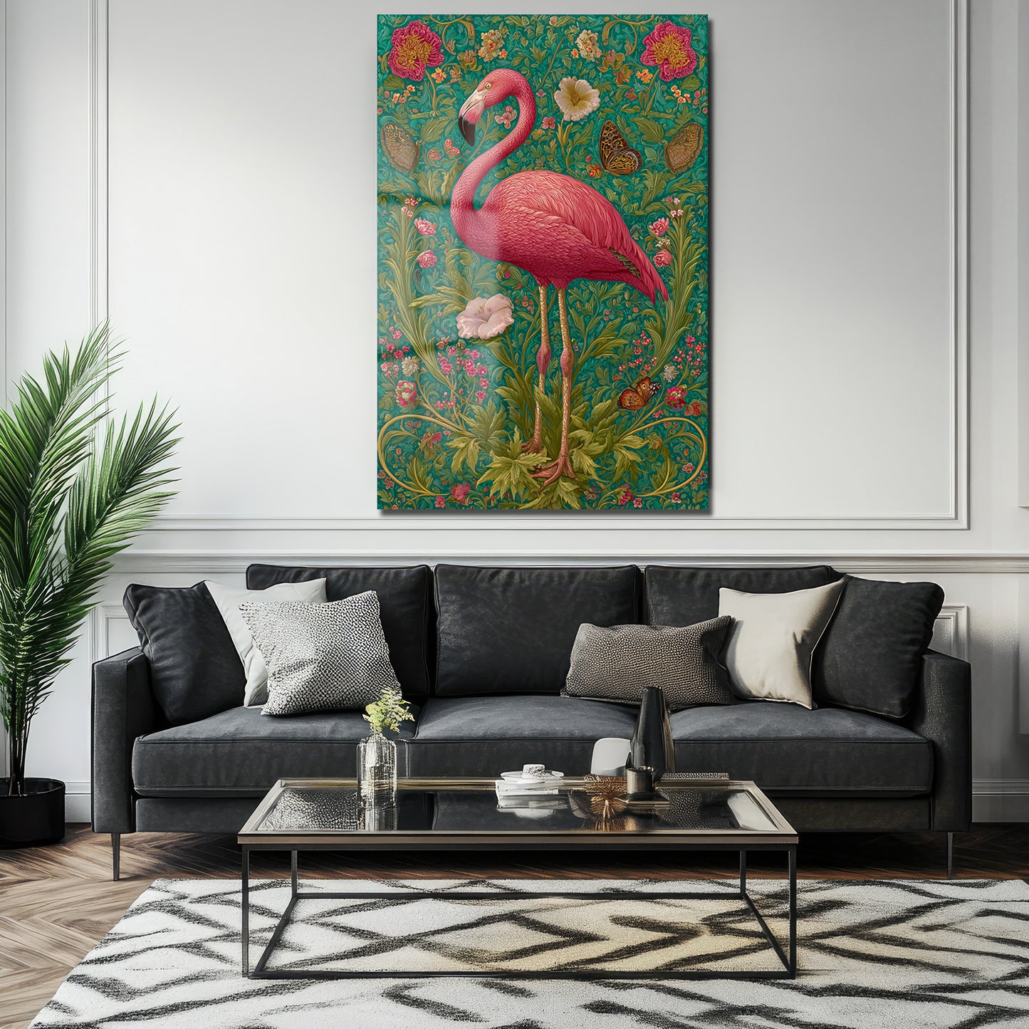 DEKORATİF DİKEY CAM TABLO - TT3364