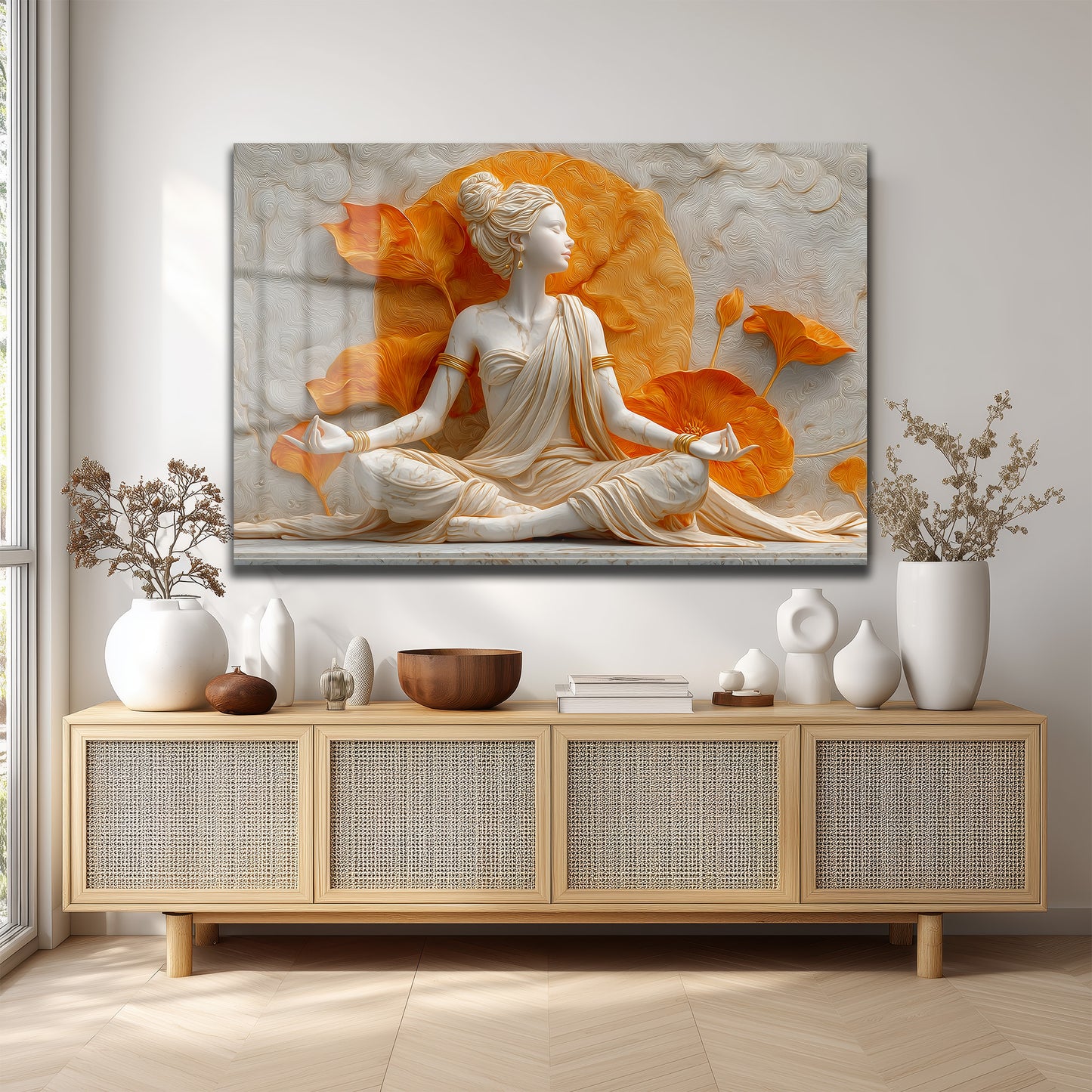 DEKORATİF YATAY CAM TABLO - TT3198