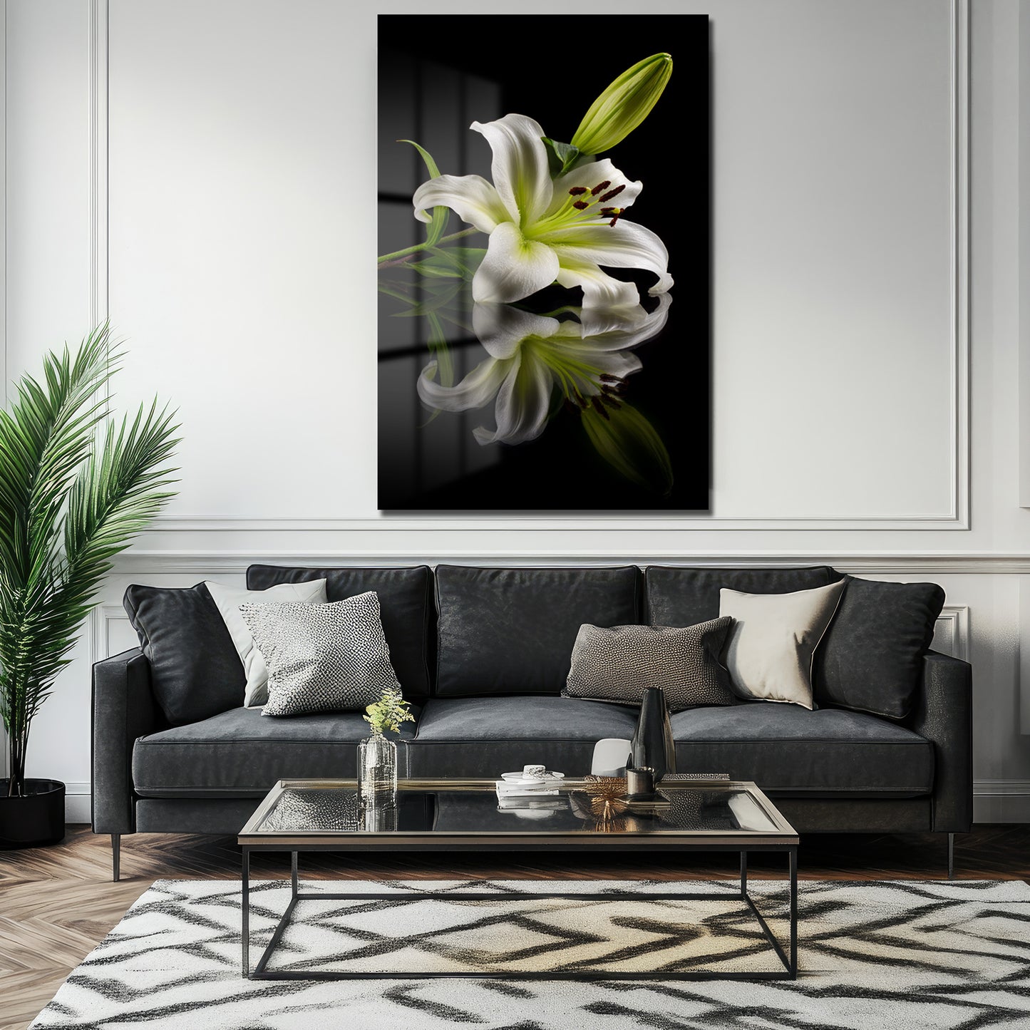 DEKORATİF DİKEY CAM TABLO - TT3433