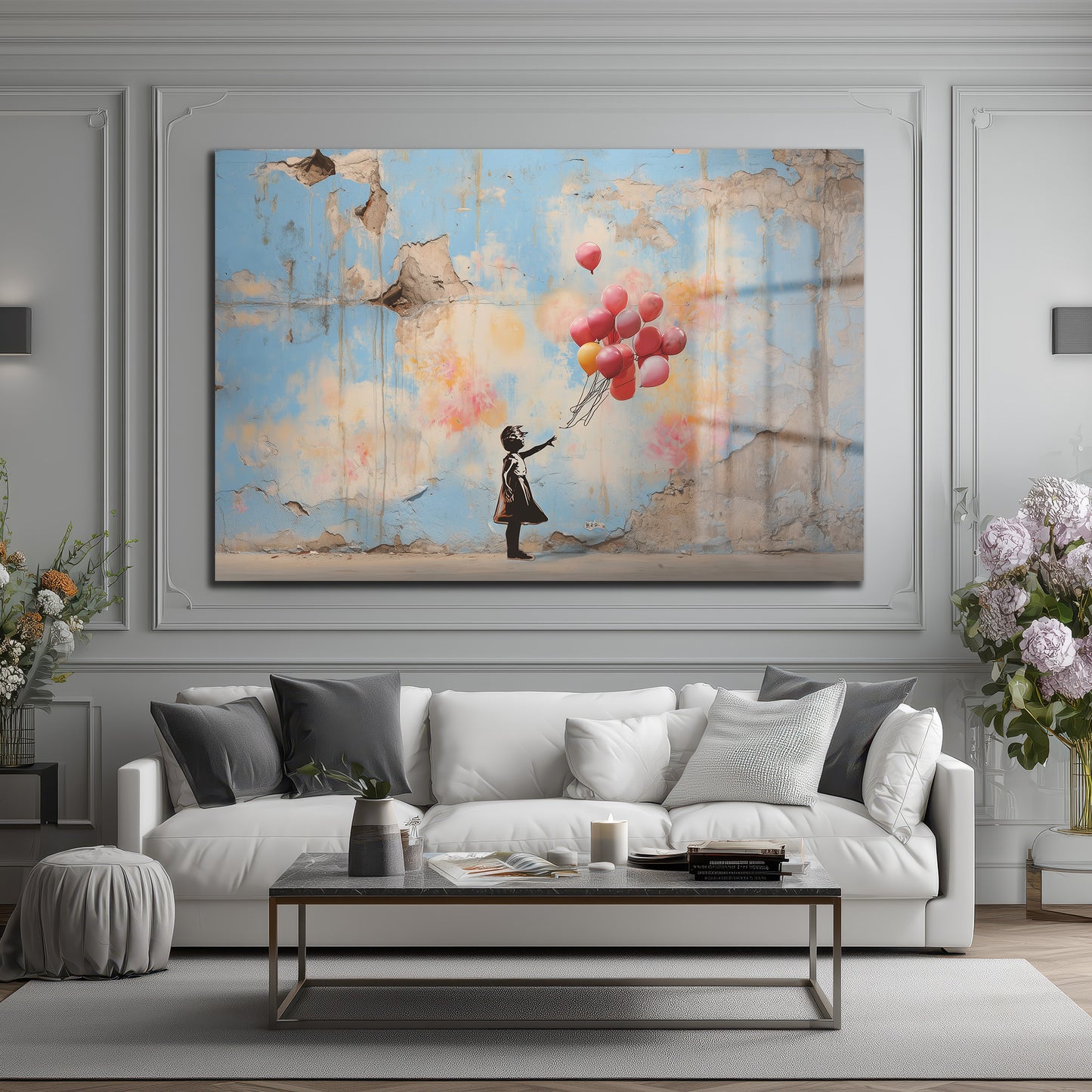 DEKORATİF YATAY CAM TABLO - TT3192