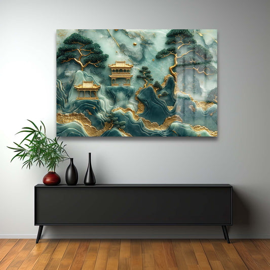 DEKORATİF YATAY CAM TABLO - TT0569