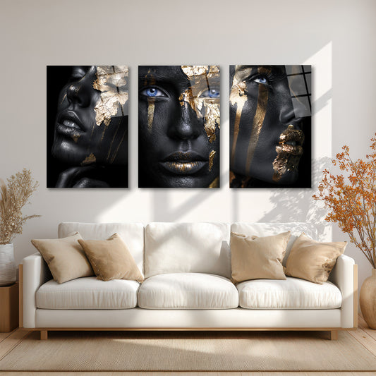 ÜÇLÜ DİKEY CAM TABLO SETİ - TT4069