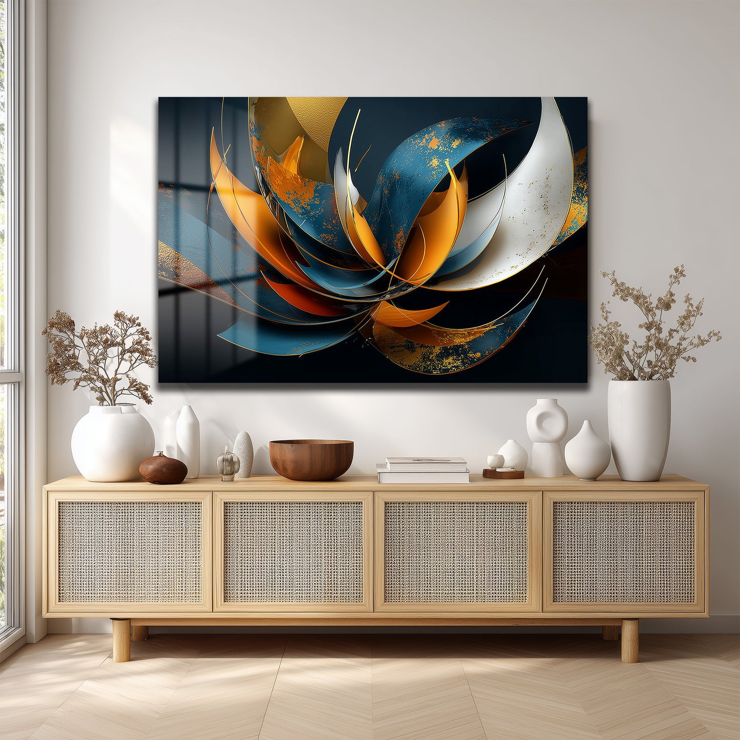 DEKORATİF YATAY CAM TABLO - TT3203