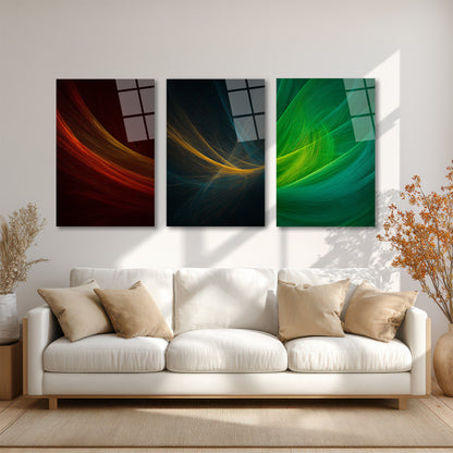 ÜÇLÜ DİKEY CAM TABLO SETİ - TT4088