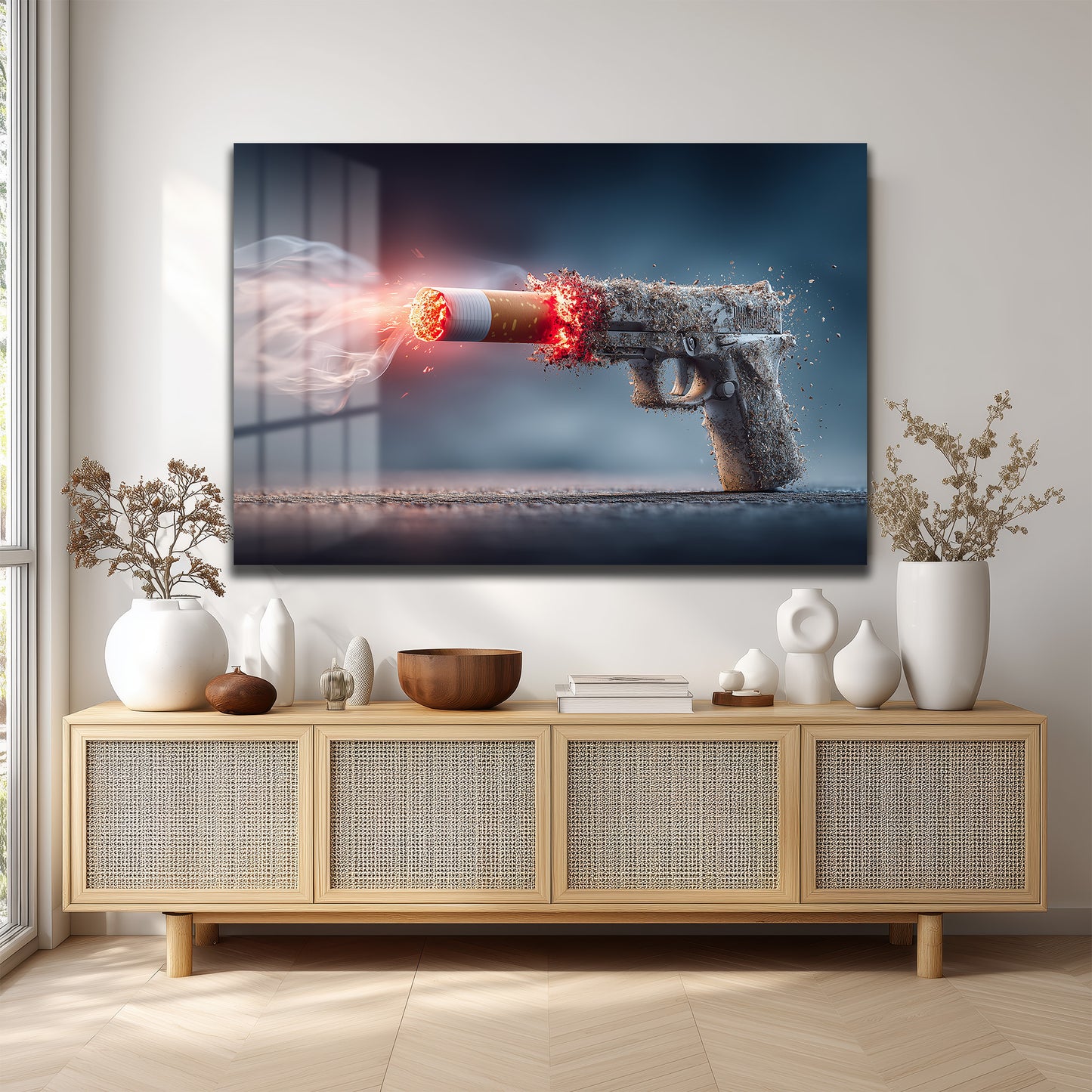 DEKORATİF YATAY CAM TABLO - TT3204