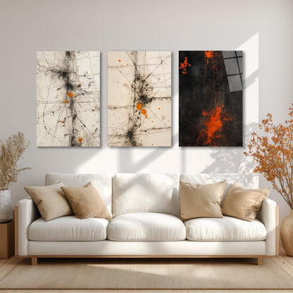 ÜÇLÜ DİKEY CAM TABLO SETİ - TT4090