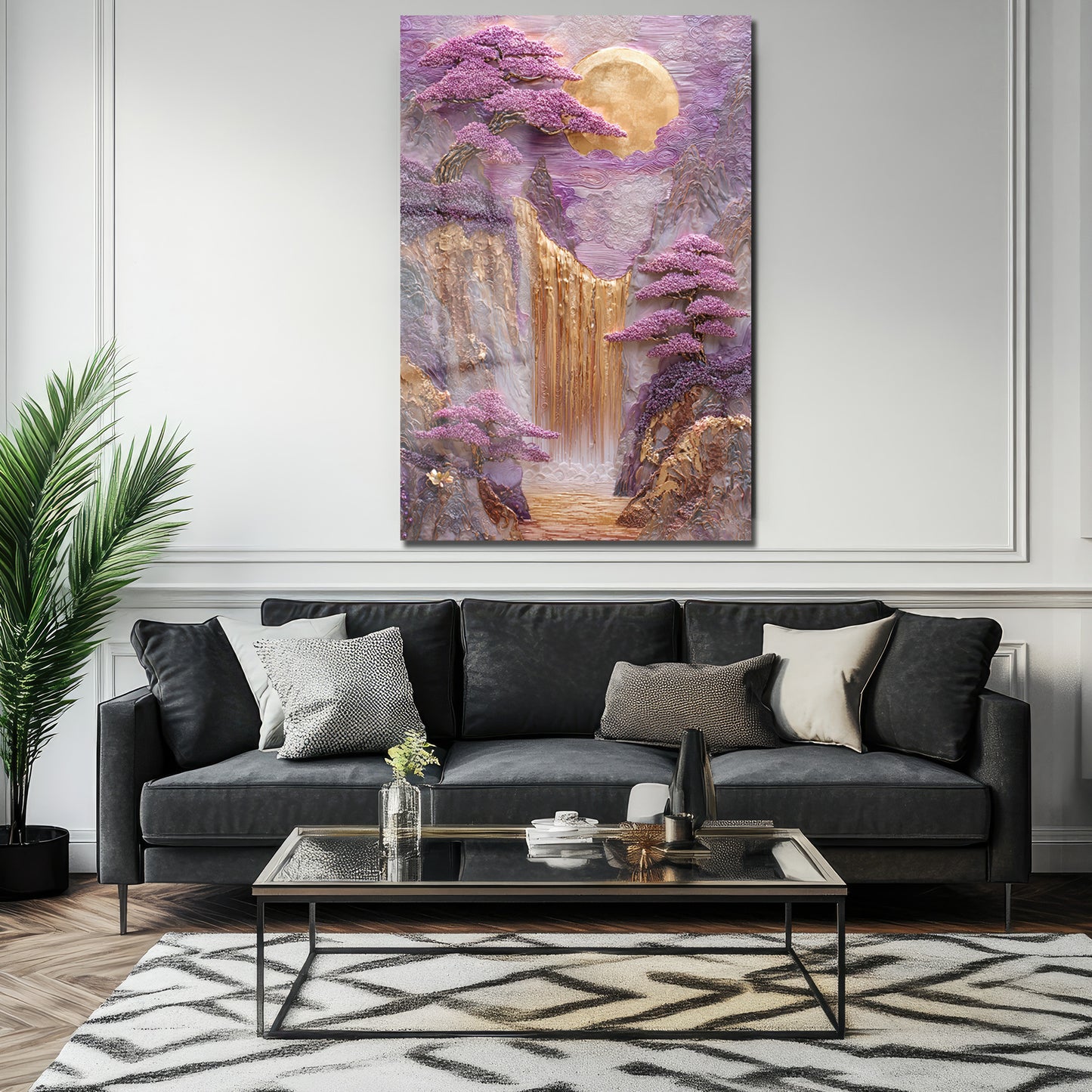 DEKORATİF DİKEY CAM TABLO - TT3441