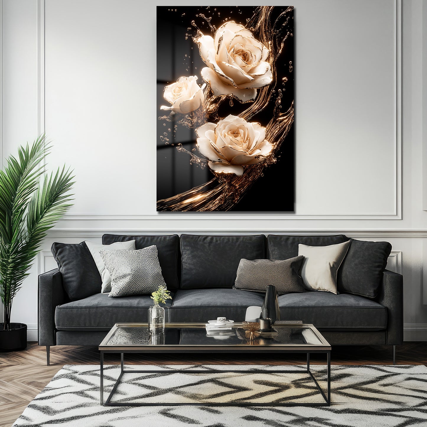 DEKORATİF DİKEY CAM TABLO - TT3375