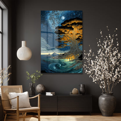 DEKORATİF DİKEY CAM TABLO - TT3456