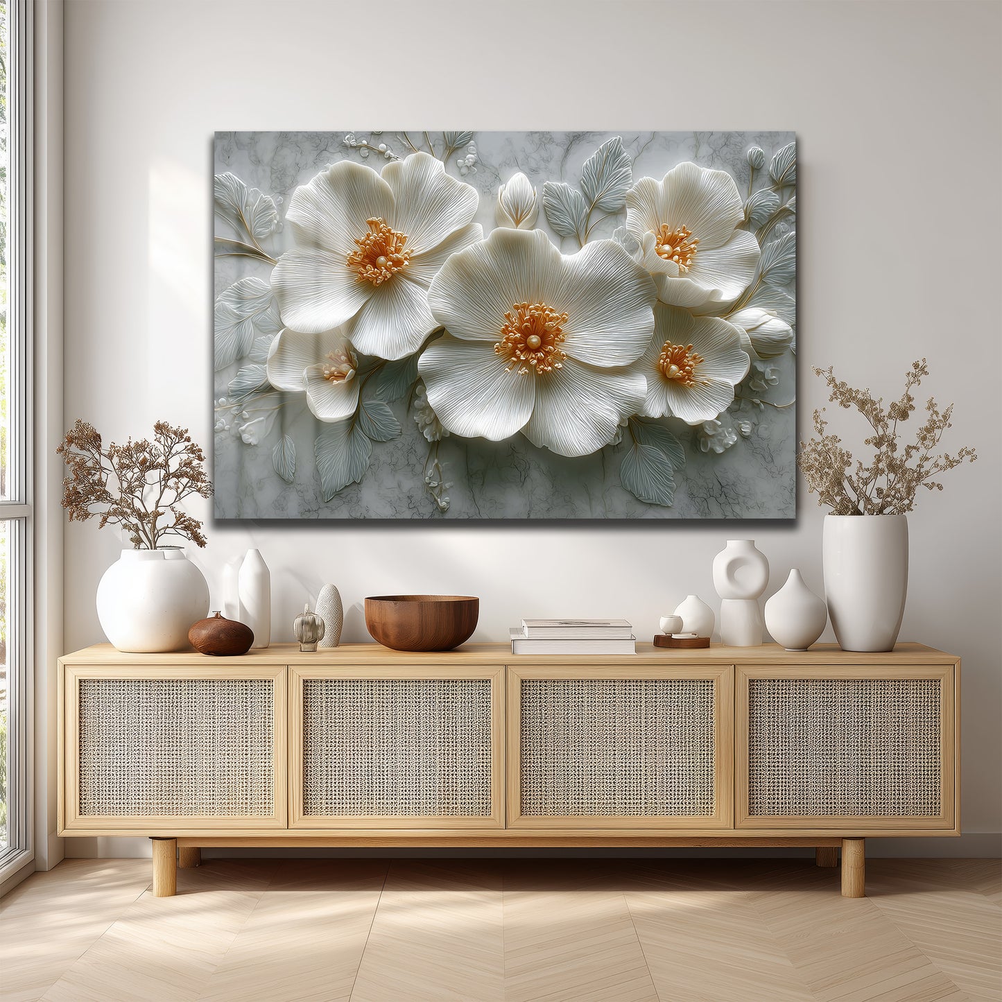 DEKORATİF YATAY CAM TABLO - TT3214