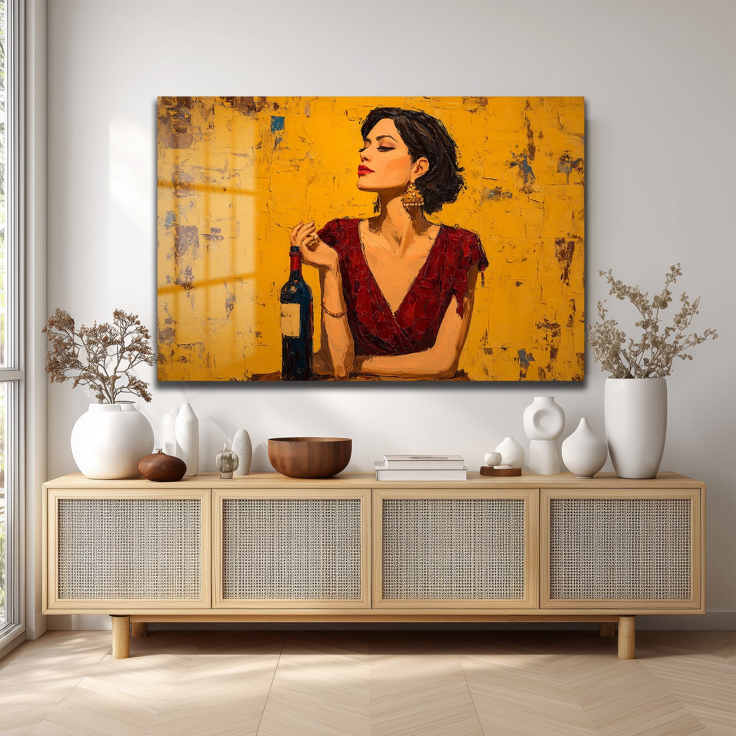 DEKORATİF YATAY CAM TABLO - TT3216