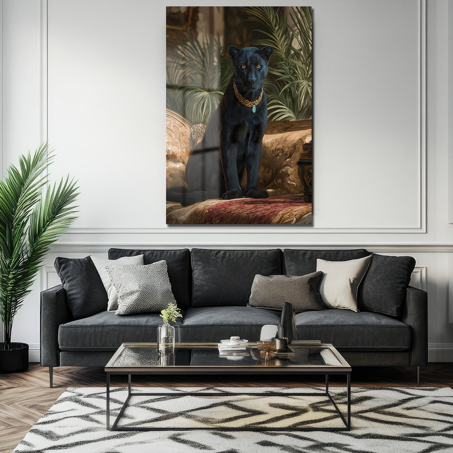 DEKORATİF DİKEY CAM TABLO - TT3384