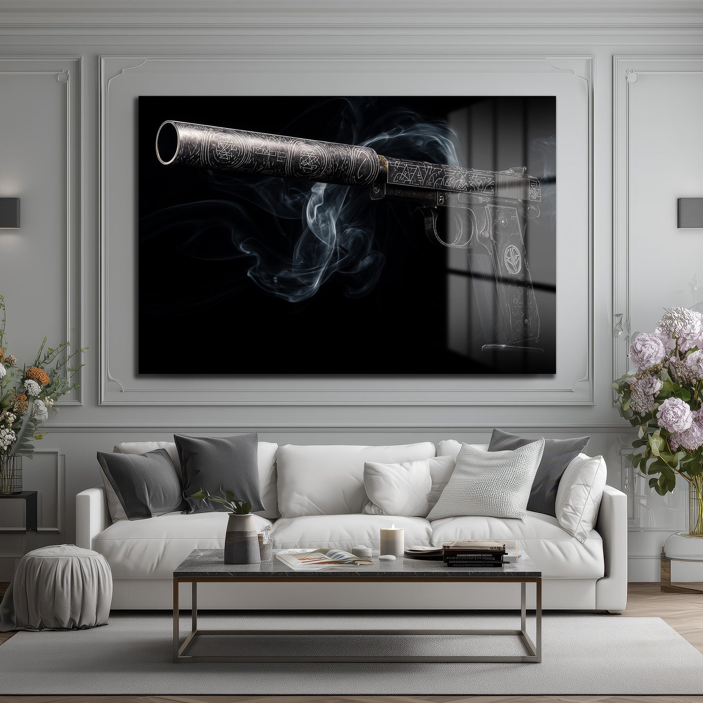 DEKORATİF YATAY CAM TABLO - TT3194