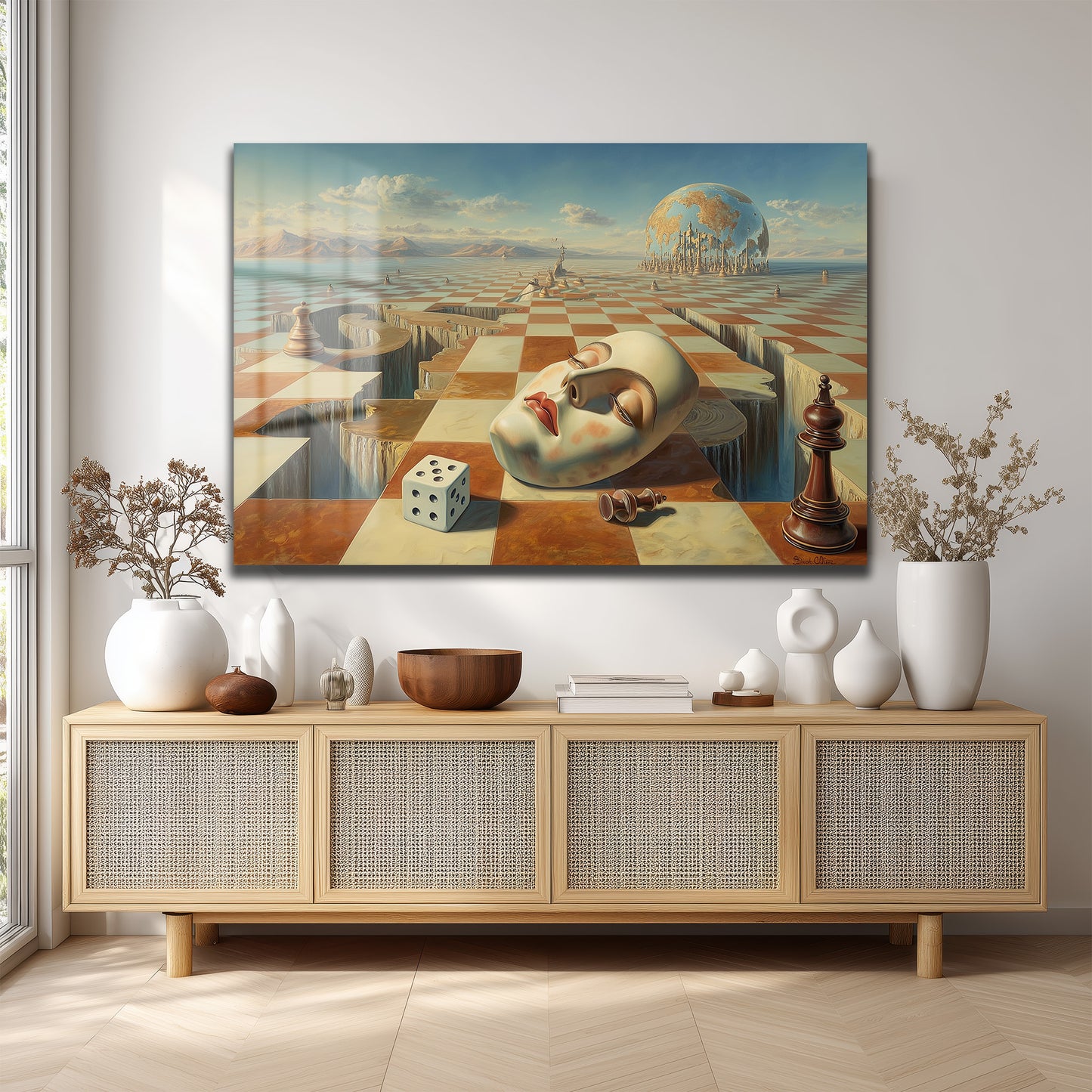 DEKORATİF YATAY CAM TABLO - TT3219