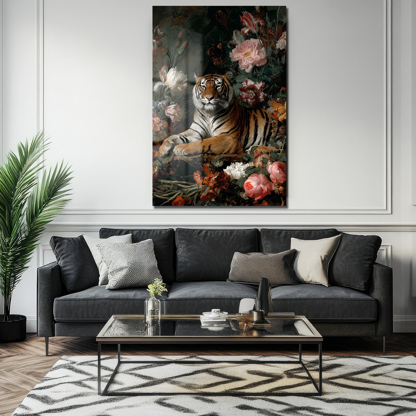 DEKORATİF DİKEY CAM TABLO - TT3386