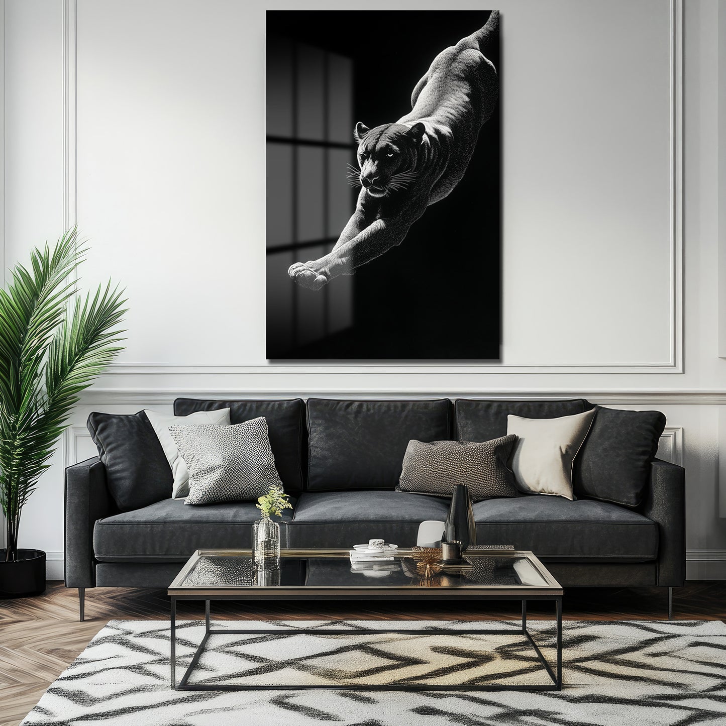 DEKORATİF DİKEY CAM TABLO - TT3388