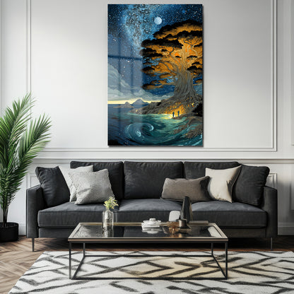 DEKORATİF DİKEY CAM TABLO - TT3456