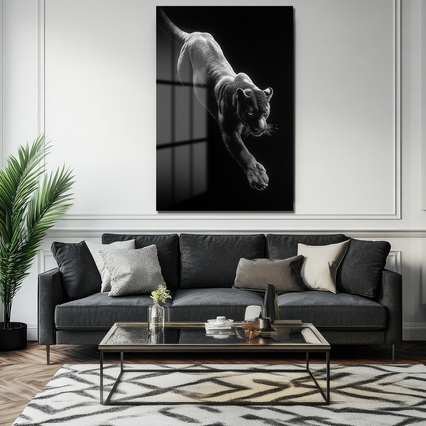 DEKORATİF DİKEY CAM TABLO - TT3389