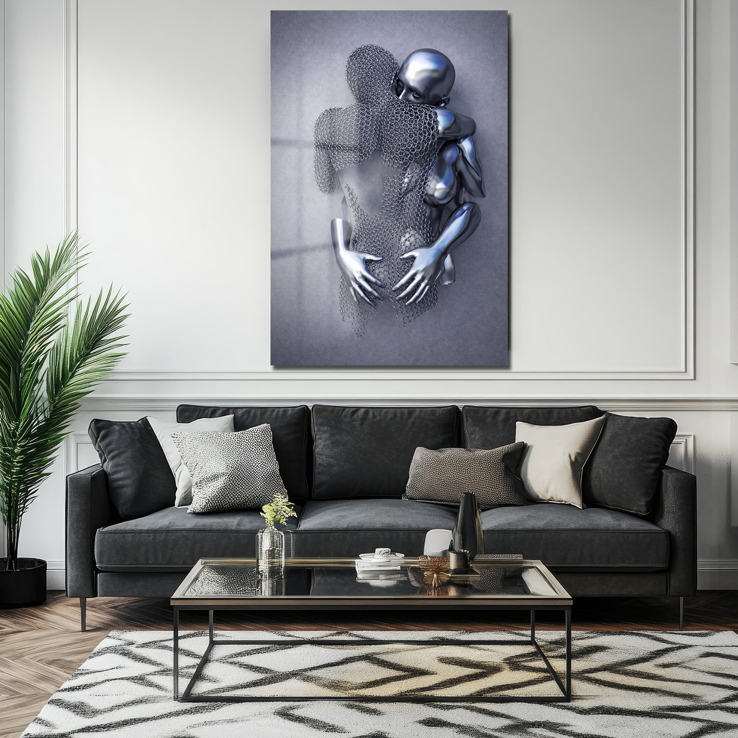 DEKORATİF DİKEY CAM TABLO - TT3390