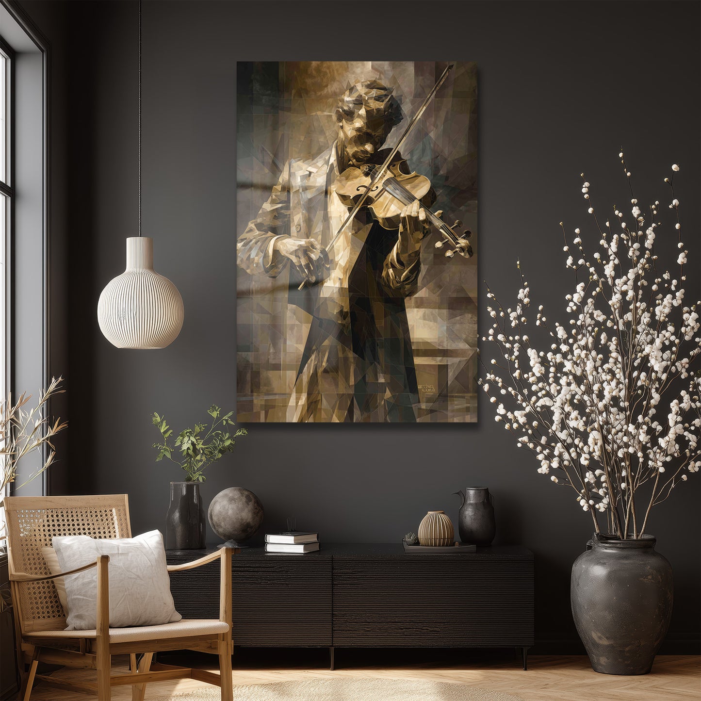 DEKORATİF DİKEY CAM TABLO - TT3458