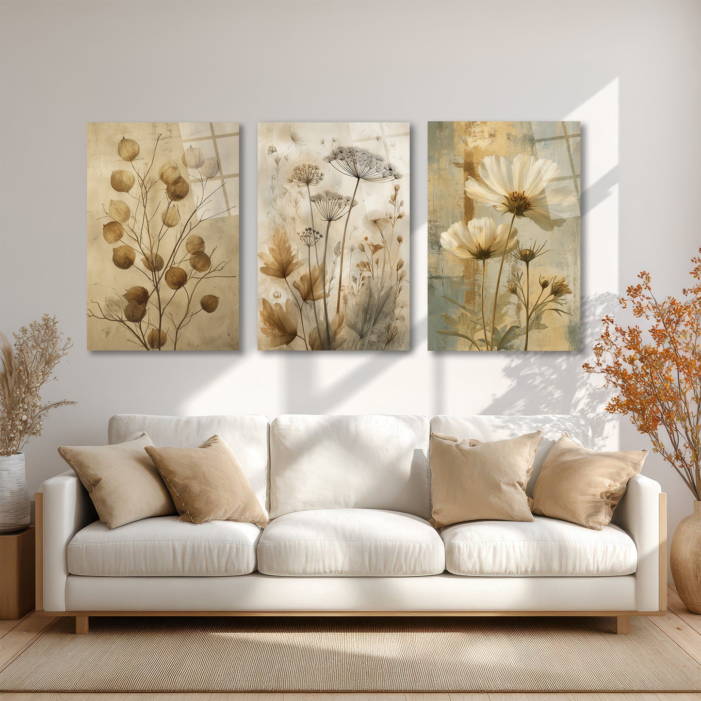 ÜÇLÜ DİKEY CAM TABLO SETİ - TT4112
