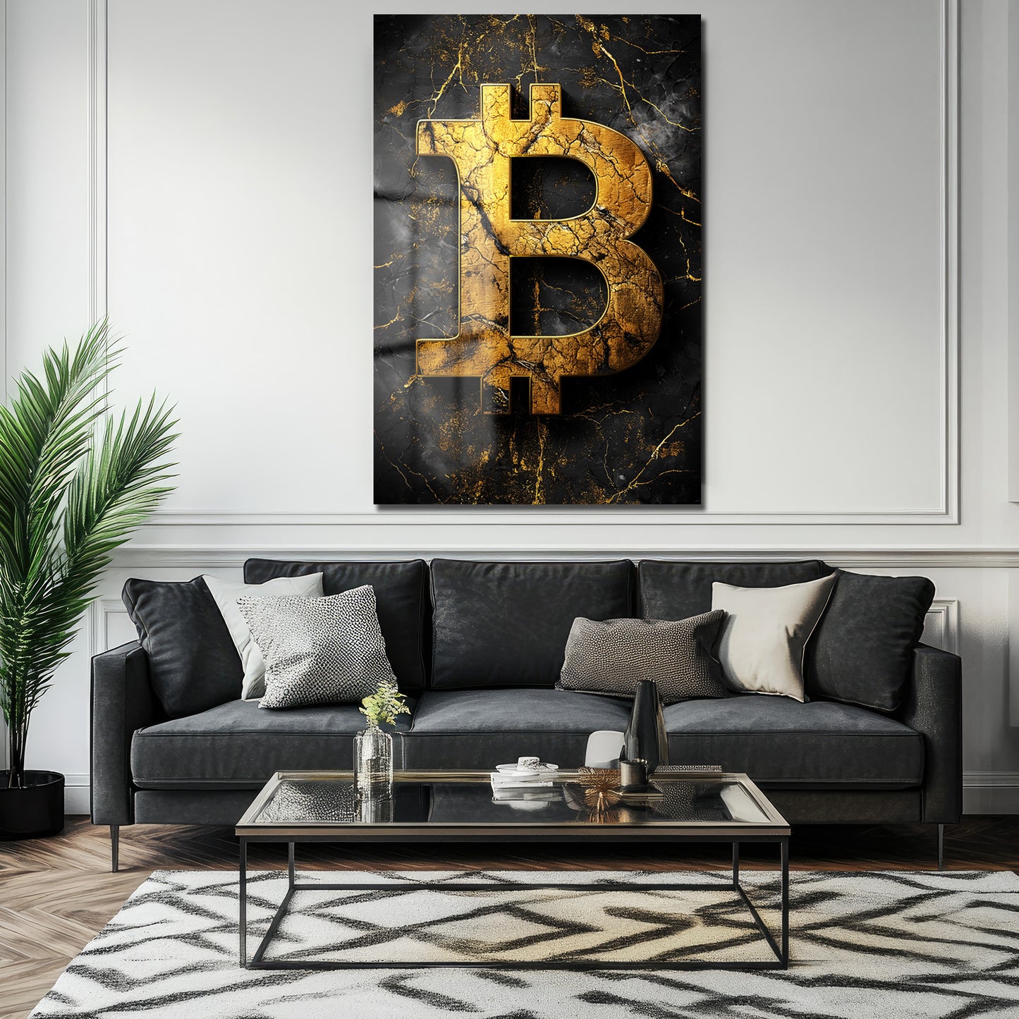 DEKORATİF DİKEY CAM TABLO - TT3398