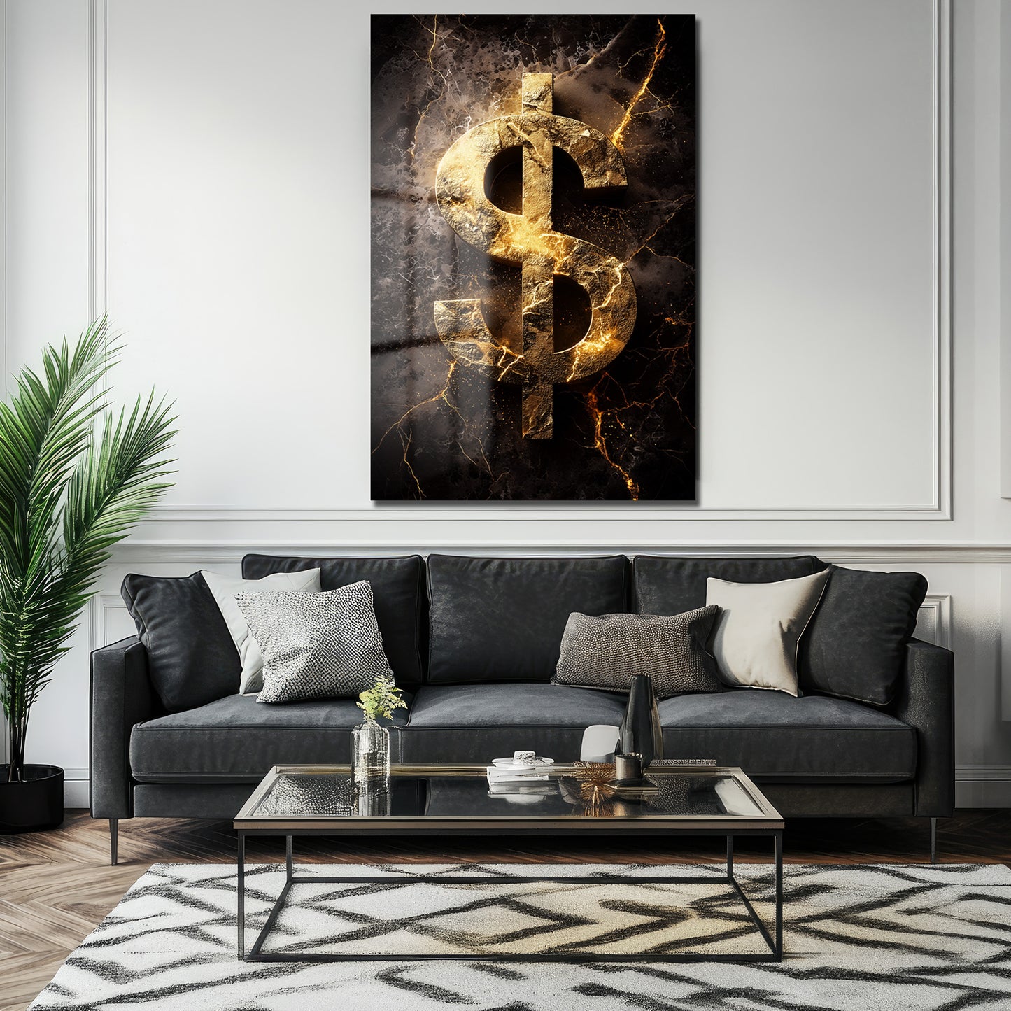 DEKORATİF DİKEY CAM TABLO - TT3399