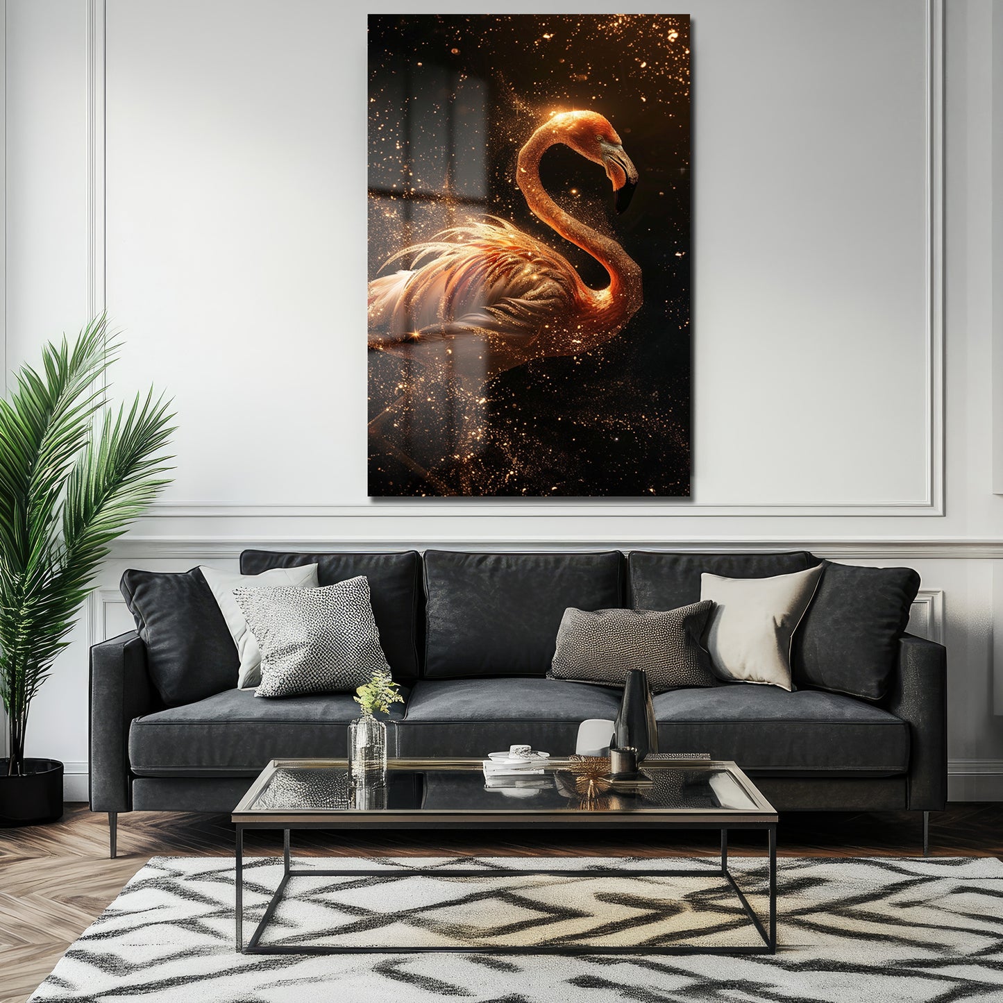 DEKORATİF DİKEY CAM TABLO - TT3468