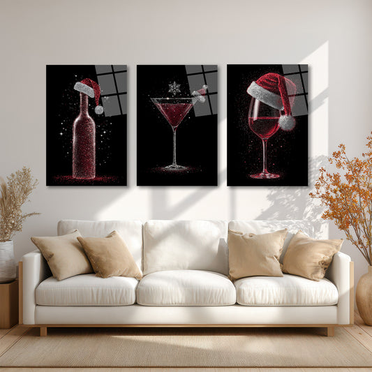 ÜÇLÜ DİKEY CAM TABLO SETİ - TT4117