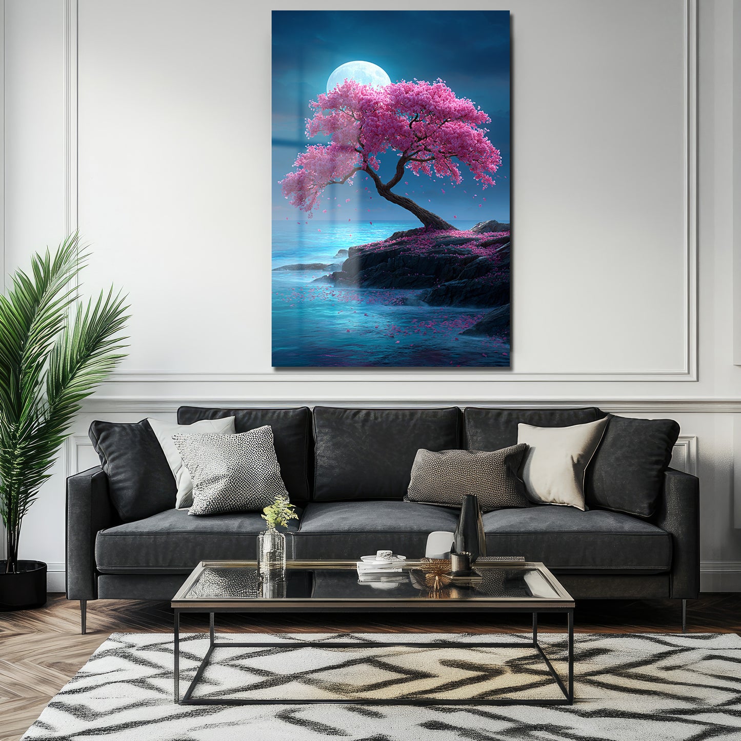 DEKORATİF DİKEY CAM TABLO - TT3471