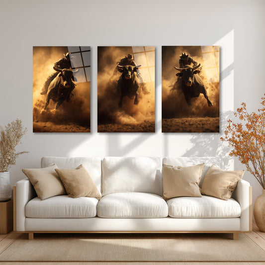 ÜÇLÜ DİKEY CAM TABLO SETİ - TT4119