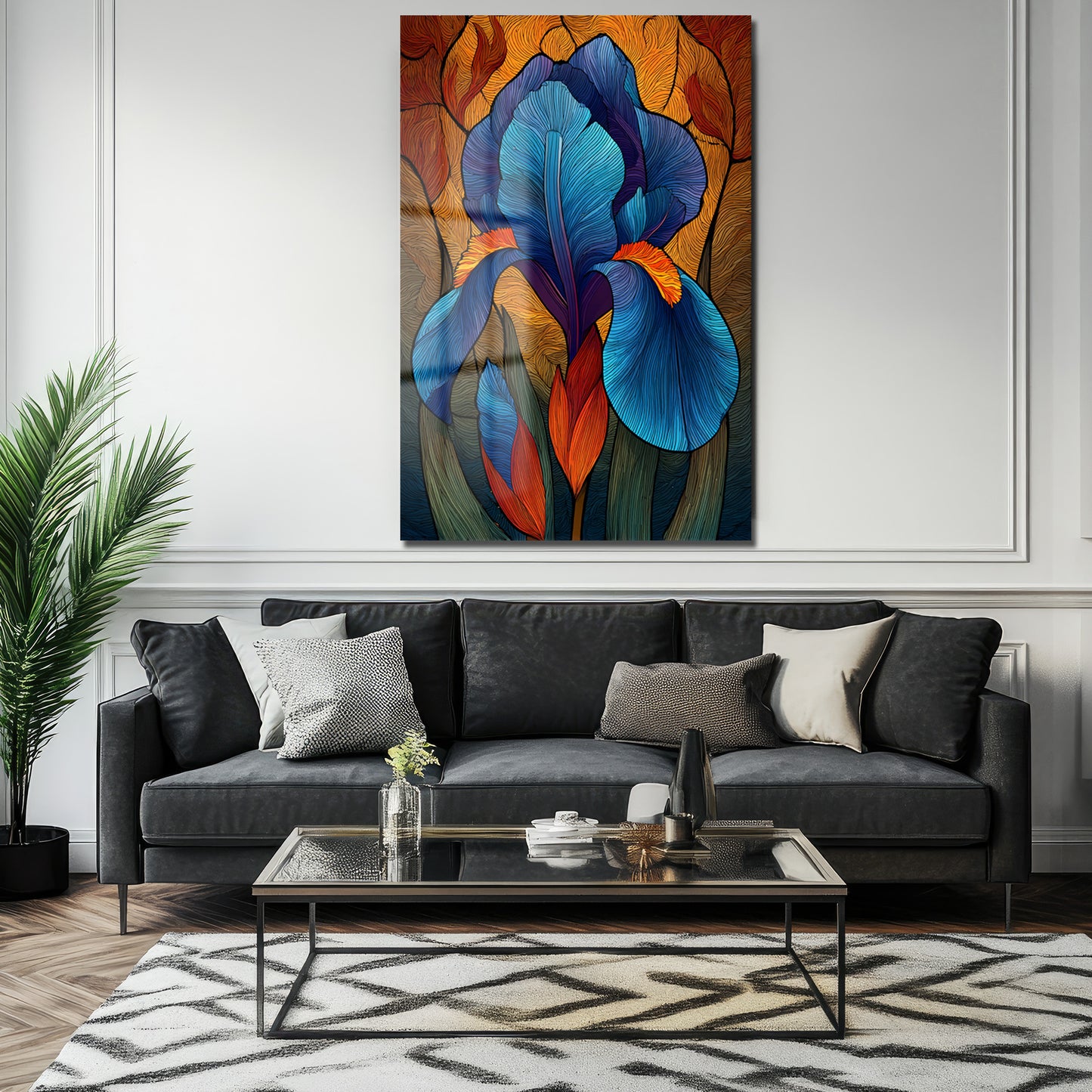 DEKORATİF DİKEY CAM TABLO - TT3473