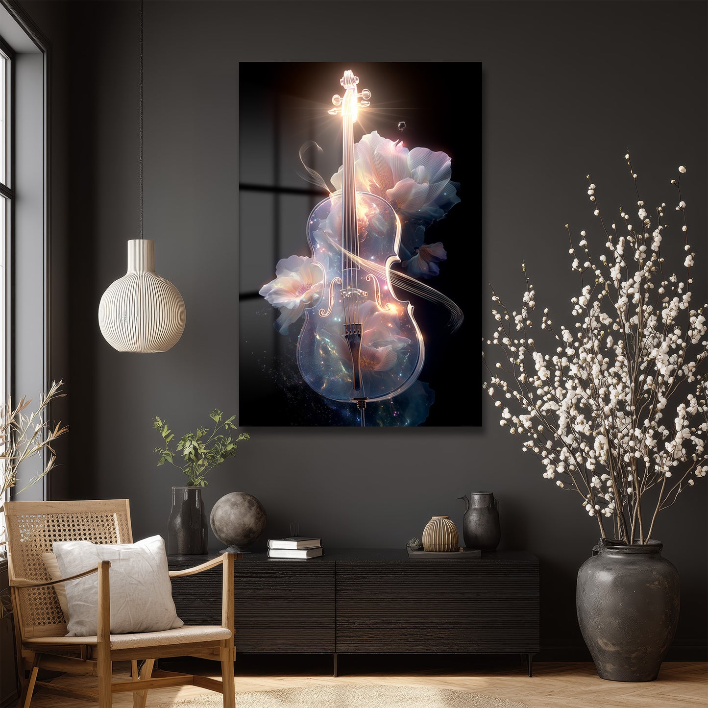 DEKORATİF DİKEY CAM TABLO - TT3327