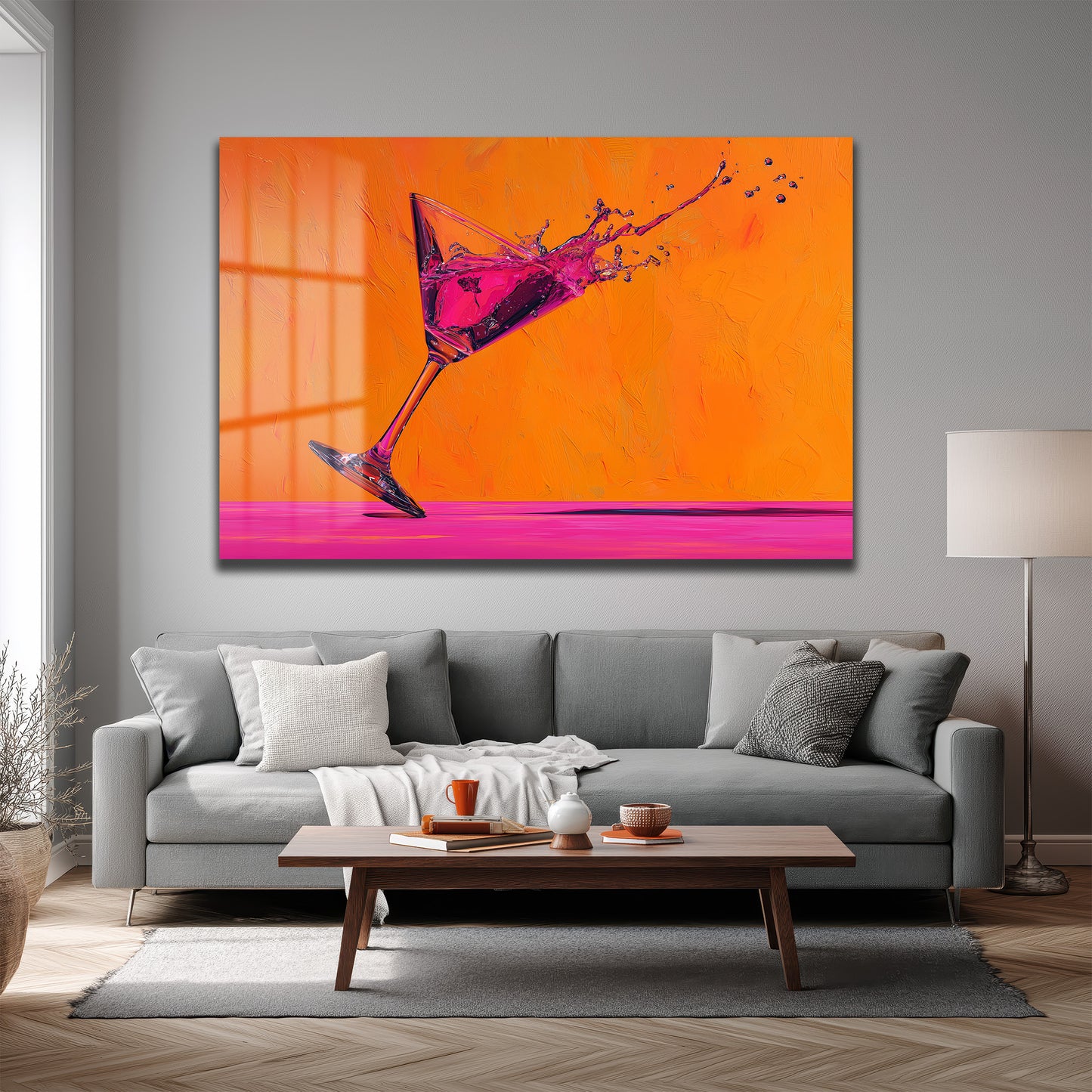 DEKORATİF YATAY CAM TABLO - TT3174