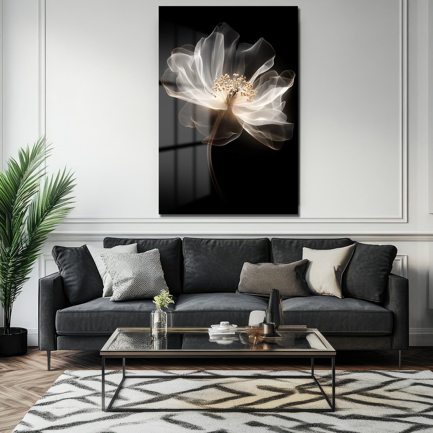 DEKORATİF DİKEY CAM TABLO - TT3408