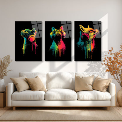 ÜÇLÜ DİKEY CAM TABLO SETİ - TT4123